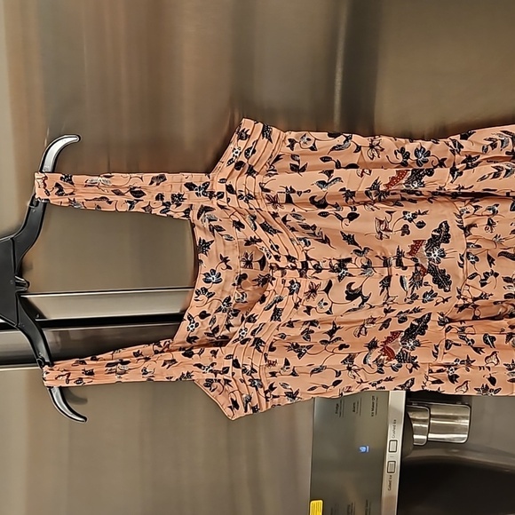 💕NATALIE MARTIN💕 Jasmine Dress ~ 100% Silk Lotus Print Champagne Medium M NWT - Picture 9 of 13